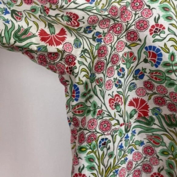 J.Crew x Liberty 6 Shirt Floral Isborella Print White Pink Red Pink Green - Picture 9 of 15